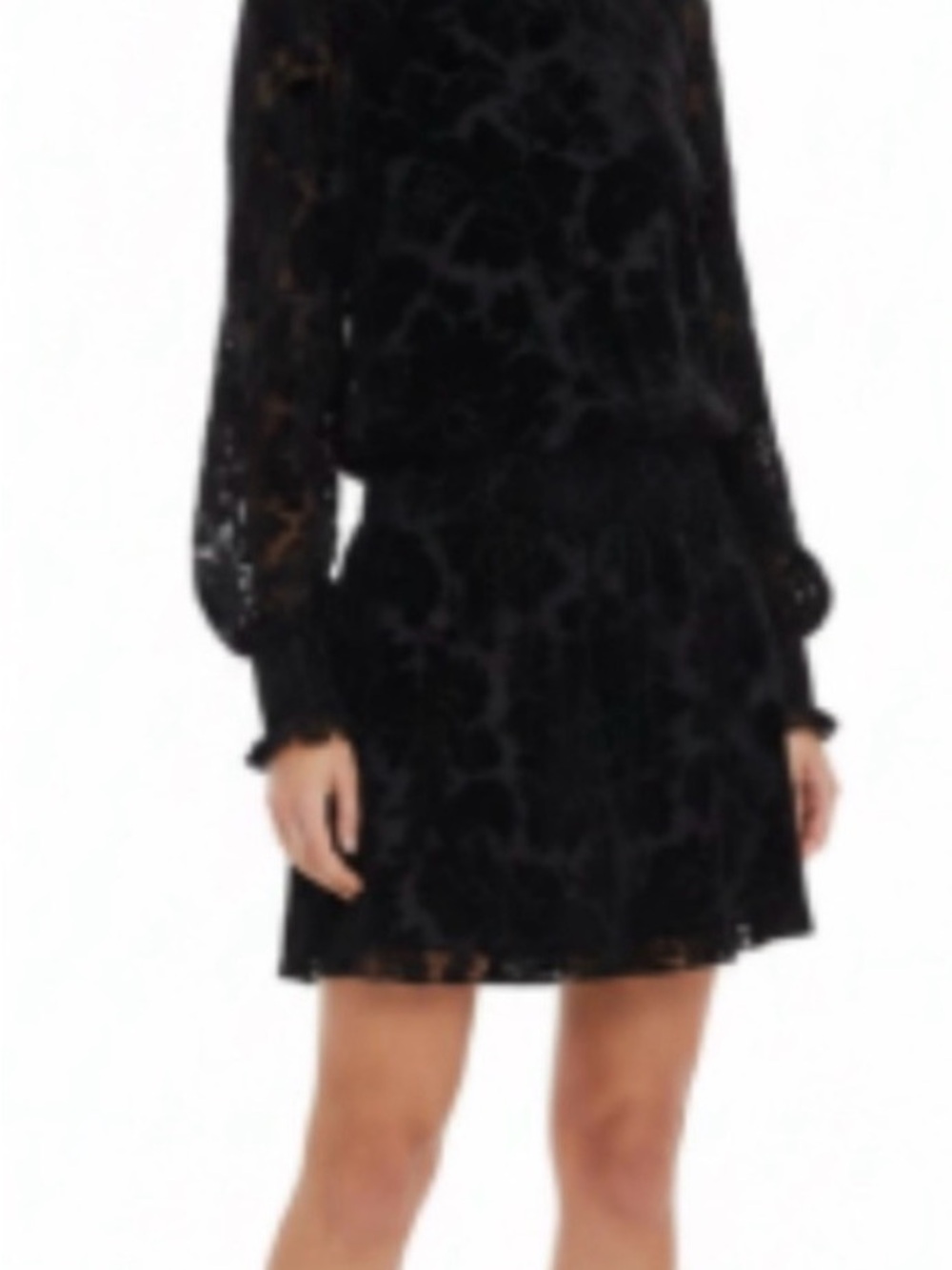 Parker Black Velvet Burnout Carmindy Dress